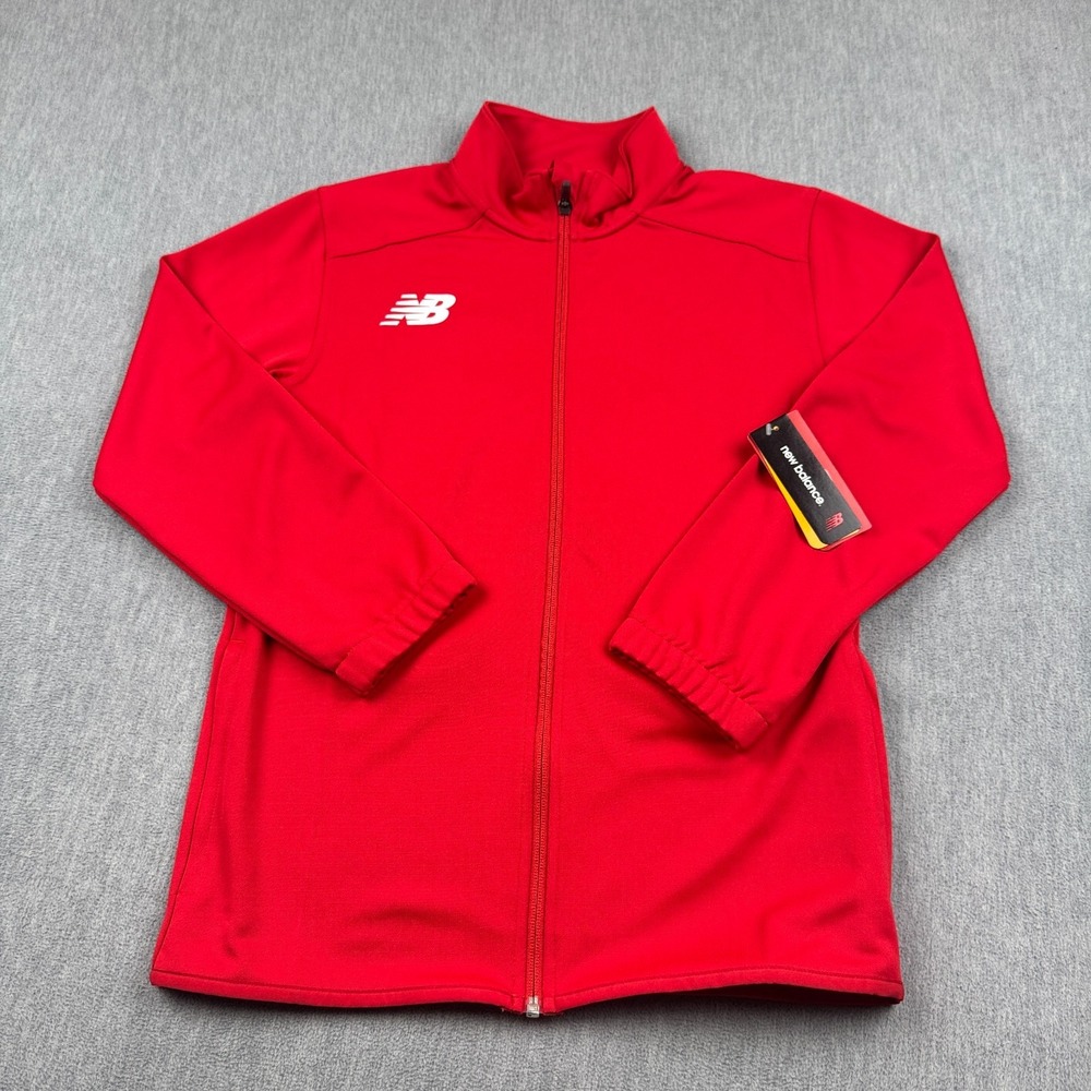 New Balance Jacket Kids Boys XL Red Knit Training Track Full Zip Athletic‎ NWT